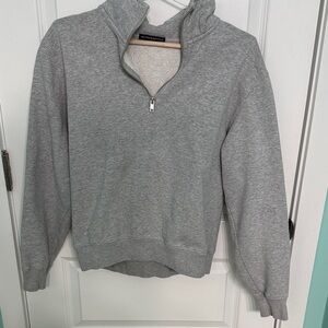 Brandy Melville Gray Quarter-Zip Jacket